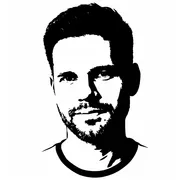Retrato em preto e branco de Thiago Andrade
